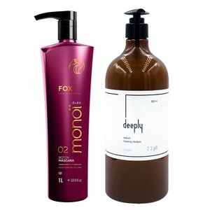 Botox Fox Monoi + Deeply Medium Cleansing Shampoo 7.3 pH 1000+1000 ml