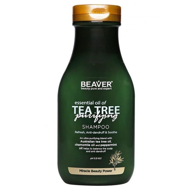 Beaver Essential Oil of Tea Tree Shampoo Шампунь для жирных волос с маслом чайного дерева 350 мл