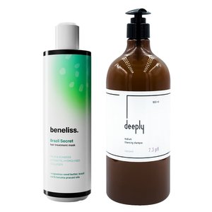 Beneliss Brazil Secret + Deeply Medium Cleansing Shampoo 7.3 pH 500+1000 ml