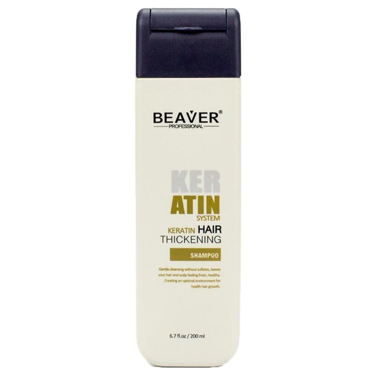 Beaver Keratin System Shampoo Шампунь с кератином для густоты и утолщения волос 200 мл