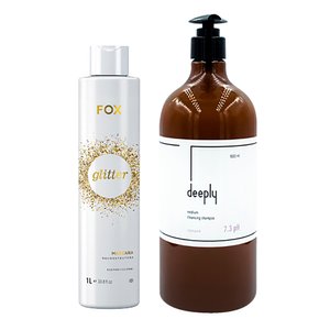 Кератин Fox Glitter + Deeply Medium Cleansing Shampoo 7.3 pH