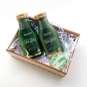 Подарунковий набір Beaver Essential Oil of Tea Tree для жирного волосся з олією чайного дерева 350/350 мл