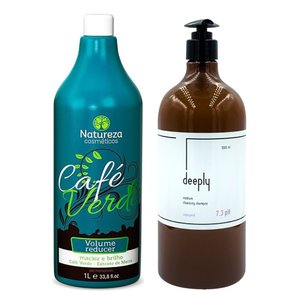 Кератин Natureza Cafe Verde + Deeply Medium Cleansing Shampoo 7.3 pH 1000+1000 мл