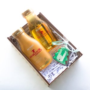 Подарочный набор Beaver Nourish Marula Oil питательный для сухих и поврежденных волос с маслом Марулы 350/350 мл