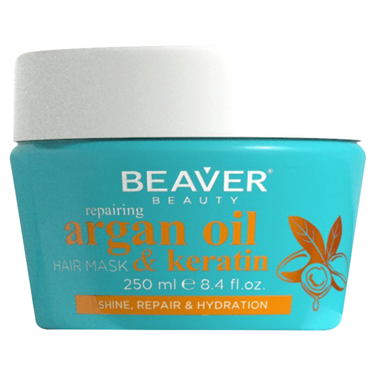 Beaver Professional Repairing Argan Oil & Keratin Hair Mask Маска восстанавливающая для волос с аргановым маслом 250 мл