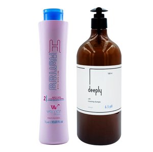 Botox Honma Tokyo (WENNOZ) H-Brush White Care + Deeply Soft Cleansing Shampoo 6.5 pH 1000+1000 ml