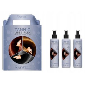 Raywell Tannic Lisse Набір для випрямлення та відновлення волосся 3х150 мл