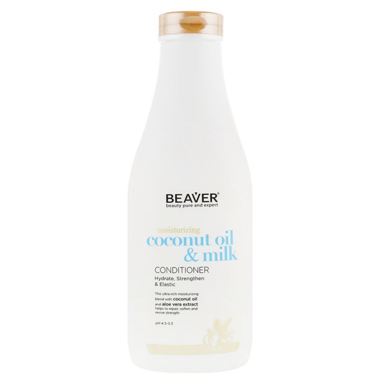 Beaver Moisturizing Coconut Oil & Milk Conditioner Кондиционер для сухих и непослушных волос с кокосовым маслом 730 мл