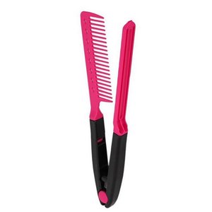 Hair Expert Hairbrush V Shaped PLASTIC comb FUCHSIA гребінець-затискач