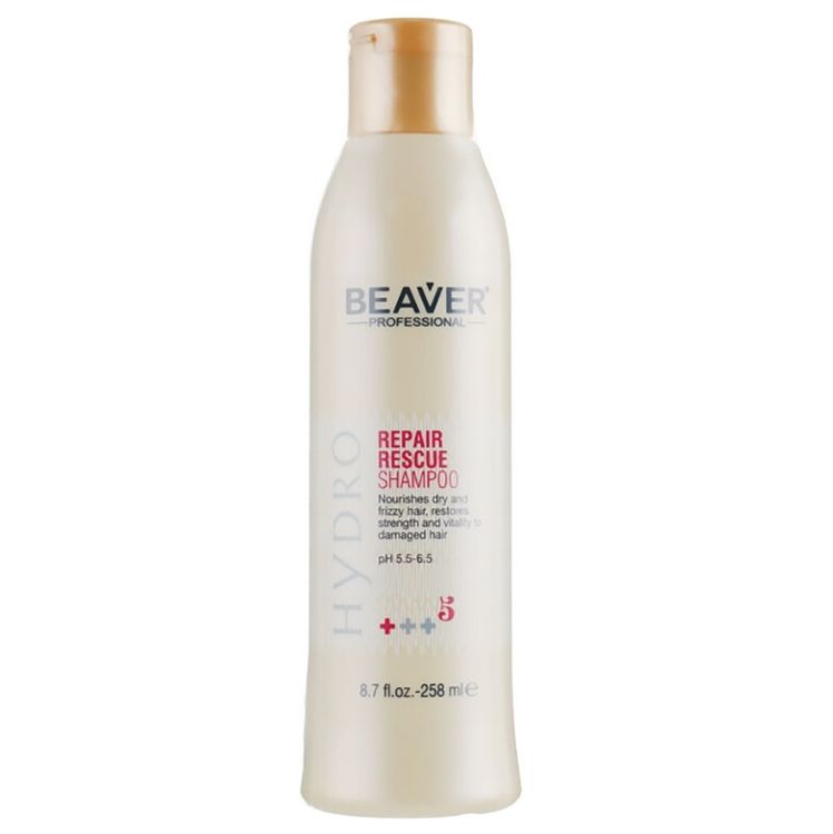Beaver Hydro Repair Rescue Shampoo Шампунь для інтенсивного відновлення пошкодженого волосся 258 мл