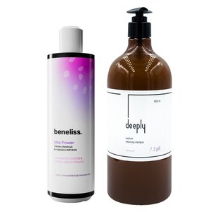 Beneliss Max Power + Deeply Medium Cleansing Shampoo 7.3 pH 500+1000 ml