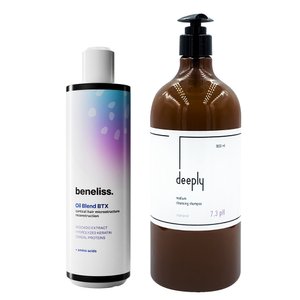 Beneliss Oil Blend BTX + Deeply Medium Cleansing Shampoo 7.3 pH 500+1000 мл