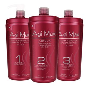 Набір кератин для волосся Agi Max Kera-x 3x1000 мл