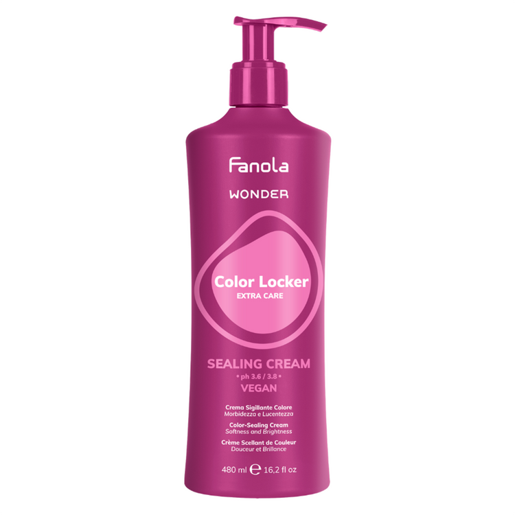 Fanola Wonder Color Locker Extra Care Sealing Cream Vegan Крем уплотняющий, восстанавливающий структуру окрашенных волос 480 мл