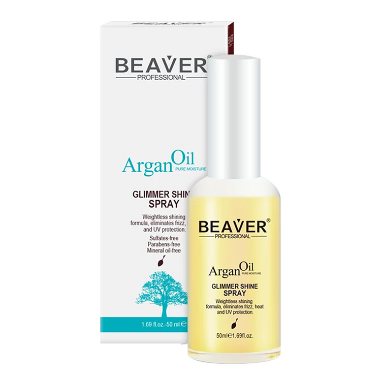 Beaver Argan Oil Glimmer Shine Spray Спрей-блеск и мерцание с аргановым маслом, 50 мл